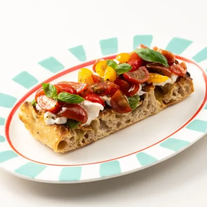 Brusschetta Pomodoro e Stracciatella (N) (V)